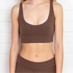 BRANDY MELVILLE John Galt Dark Brown Lydia Tank Top Brown